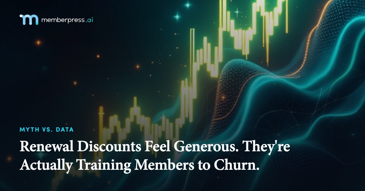 Renewal Discounts Feel Generous. They're Actually Training Members to Churn.