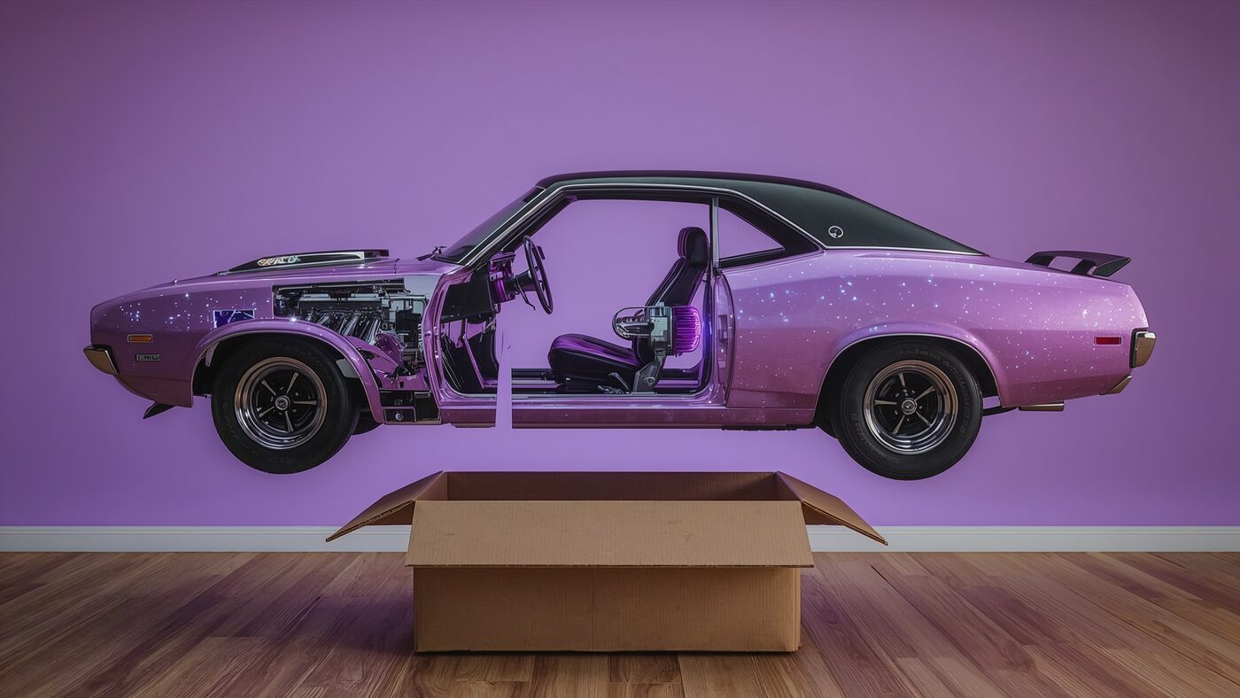 The same car, opened up so you can see how it's built