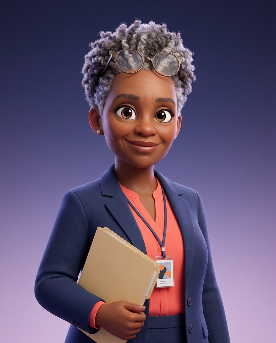 Illustrated portrait of Denise Washington