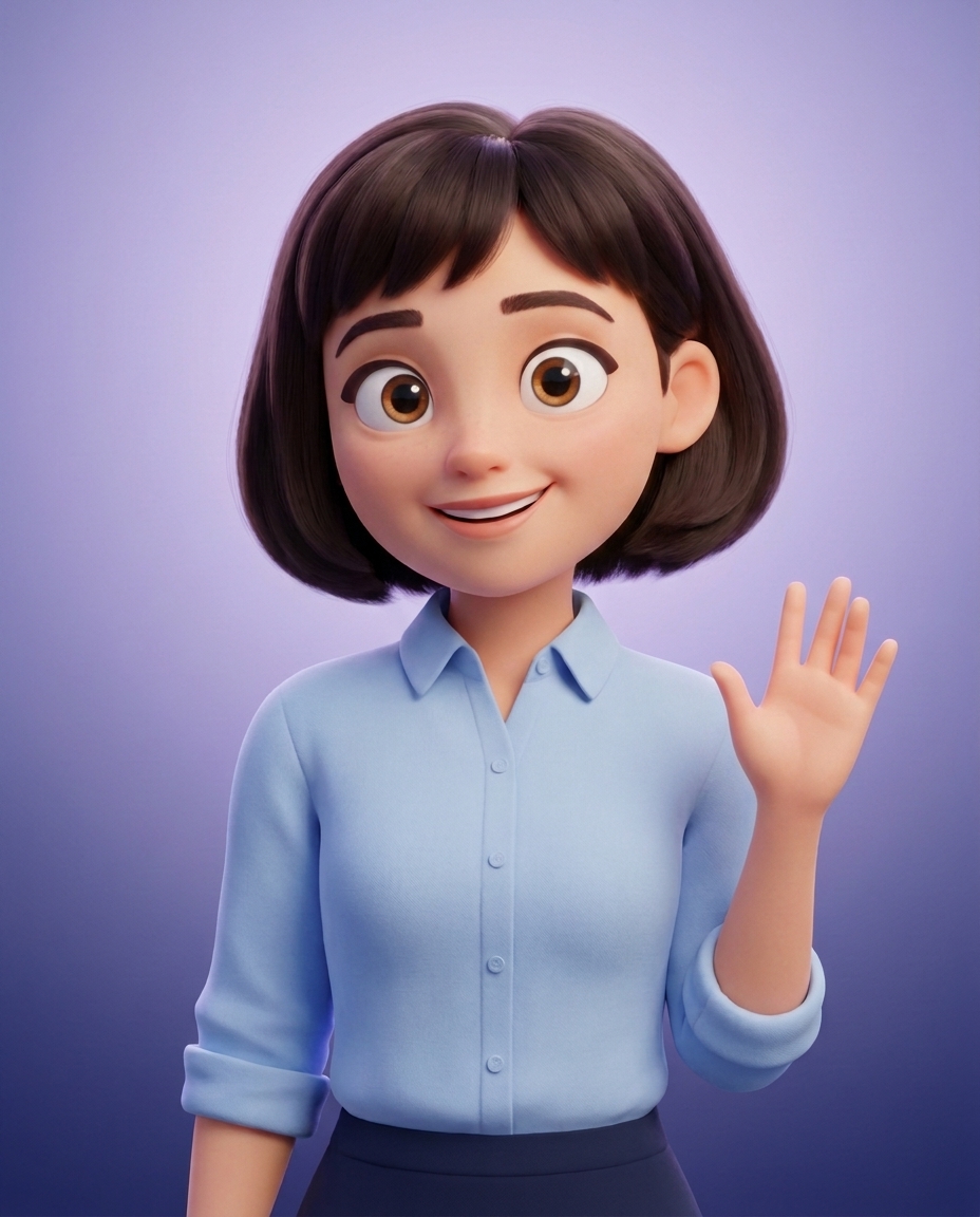 Illustrated portrait of Mia Park