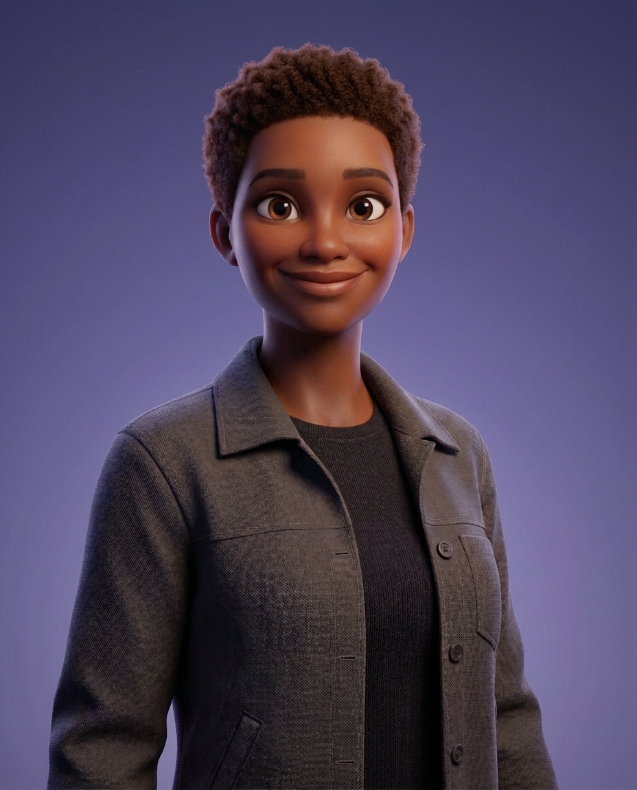 Illustrated portrait of Nadia Okafor