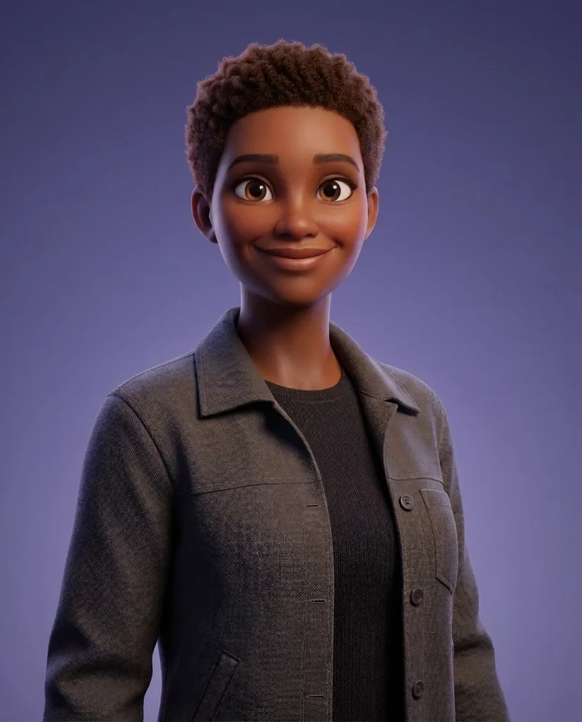 Illustrated portrait of Nadia Okafor