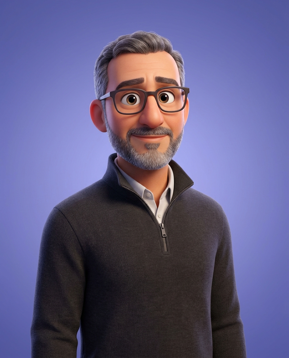 Illustrated portrait of Tariq Haddad